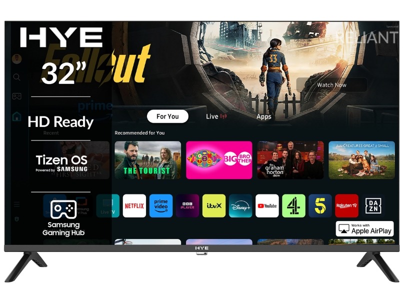 Hye Black 32" Hd Ready Tizen Os Wifi Frameless Smart Tv - 32Hds1008