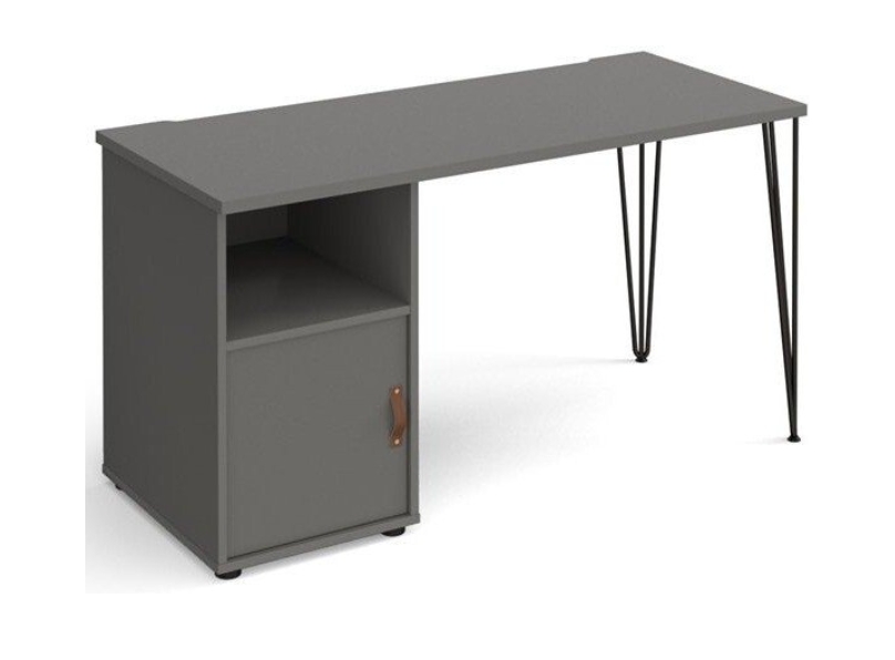 Ashvale Oatford Rectangular Office Desk with Pedestal Cupboard