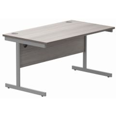 Ashvale Lytham Rectangular Office Desk | 1400X800 Grey Oak