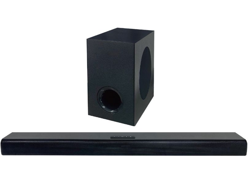 HYE 2.1ch 120W Bluetooth Wireless Soundbar + Wired Subwoofer - Black - 21SB6012