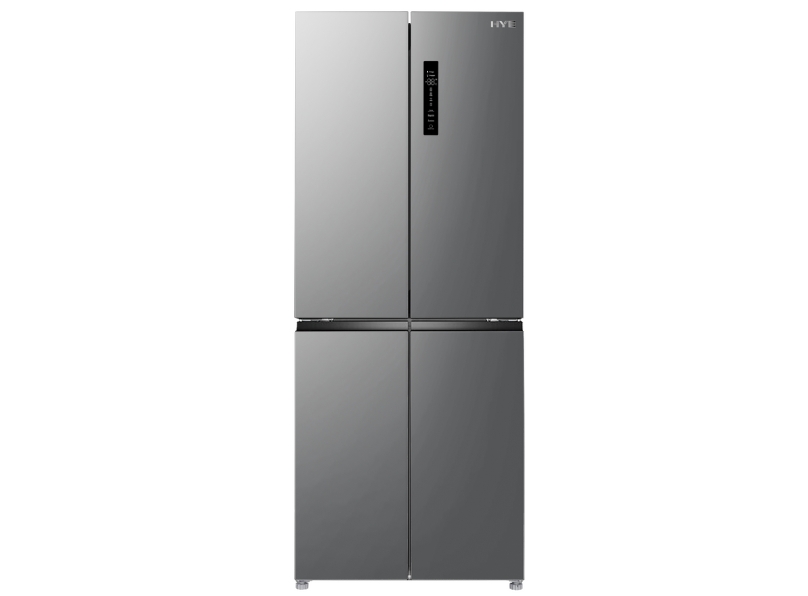 HYE 394 Litre Cross Door American Fridge Freezer - No Frost - Silver - RF01AMCD394S07