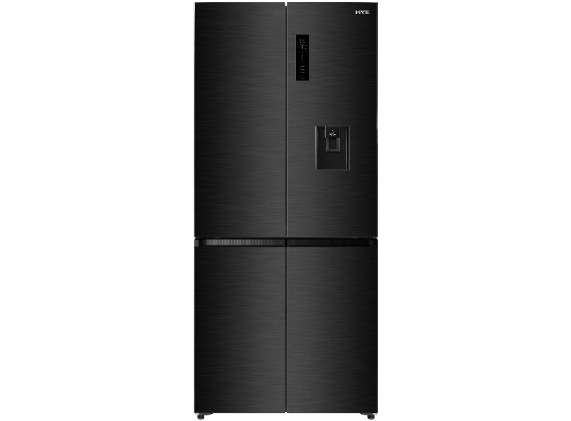 HYE 446 Litre No Frost American Fridge Freezer - Water Dispenser - Black - RF01AMCD446B07