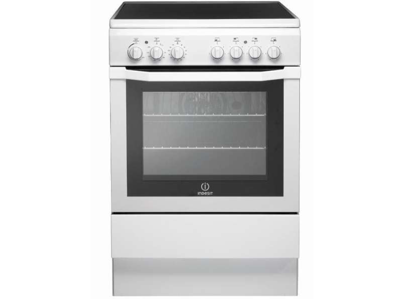 Indesit I6VV2AWUK 60cm Single Cavity Solid Plate Cooker