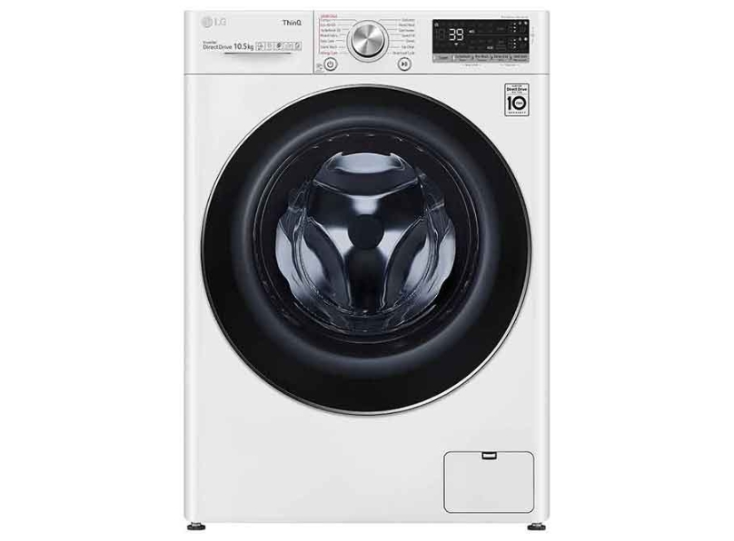 LG F6V910WTSA 10.5Kg Washing Machine, 1600 Spin Speed