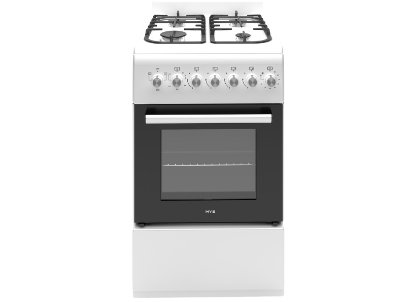 1000055395 HYE 50 X 60 Freestanding Dual Fuel Cooker - White - C01FS50G17W 
