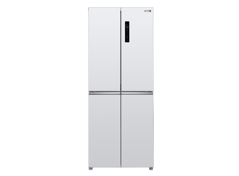 1000058279 HYE RF01AMCD394W07 394L American Fridge Freezer, White