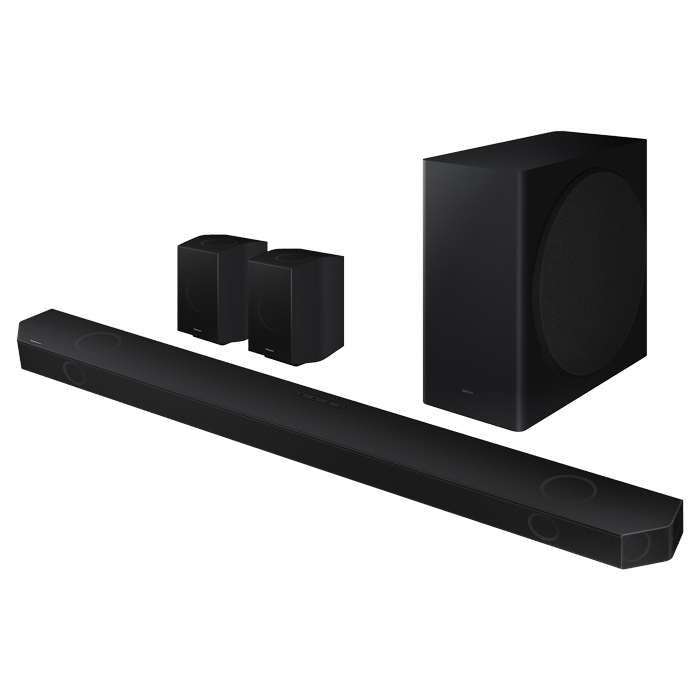 Image of Samsung HW Q930B Q-Symphony 9.1.4ch Cinematic Dolby Atmos Wi-Fi Soundbar with Subwoofer Rear Speakers and Alexa Built-in