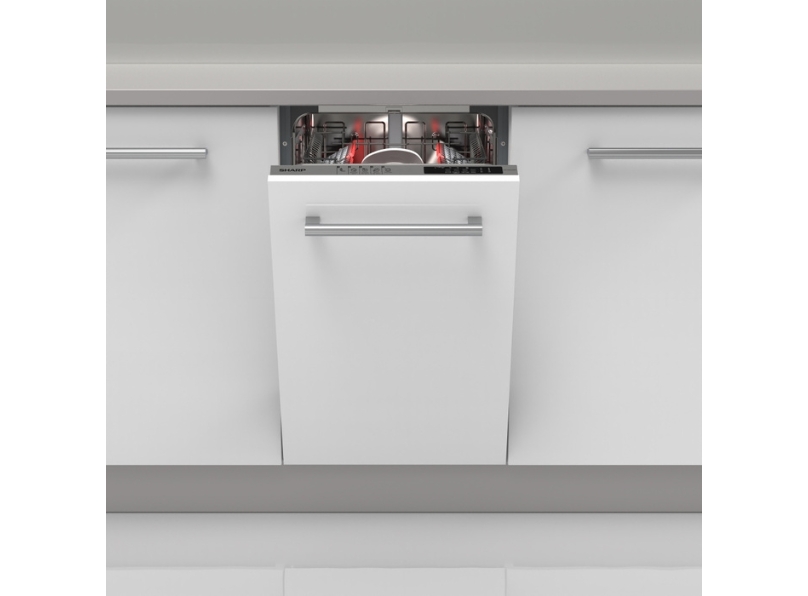 Sharp QWNS14I49EX Fully Integrated Slimline Dishwasher