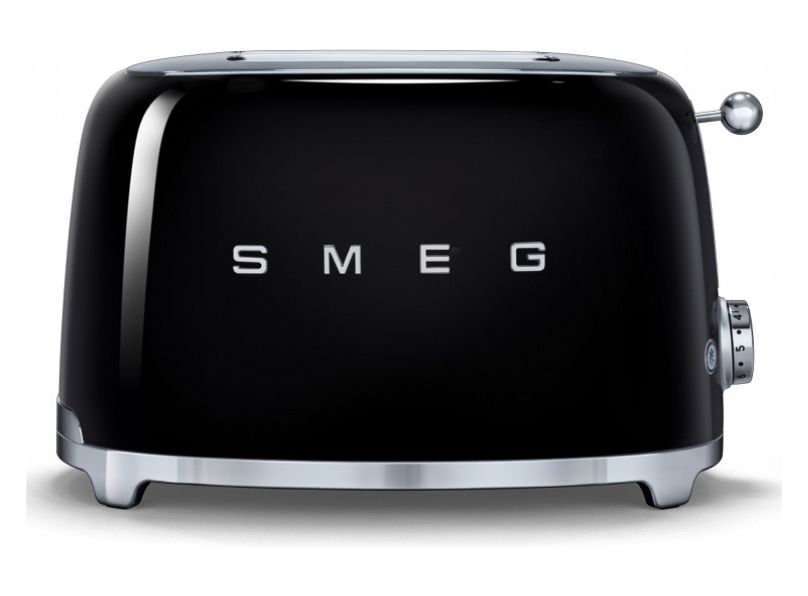 Smeg TSF01BLUK Black 50S Style Two Slice Toaster