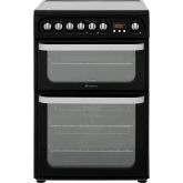 Hotpoint HUE61KS 60cm Electric Double Cooker with Ceramic Hob
