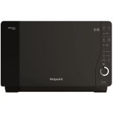 Hotpoint MWH 26321 MB Freestanding Extra Space Crisp Microwave, Stainless Steel, 800W, 25L, Black